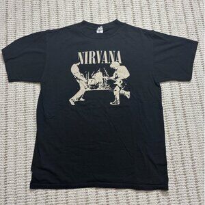 Vintage Nirvana Kurt Cobain Muddy Banks Grunge Rock Band Tee T-Shirt L 2007
